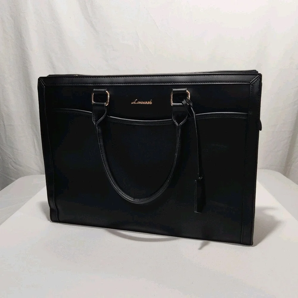 LOVEVOOK Laptop Tote Bag for Women 15.6 Inch Waterproof PU Leather Computer Bags